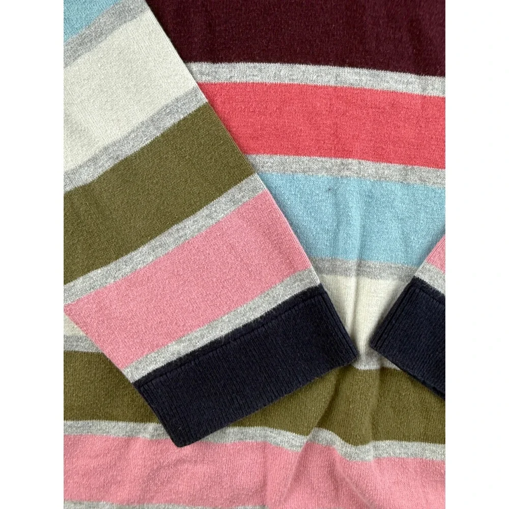 Talbots Striped Sweater Colorful Knit Long‎ Sleeve Crew Neck Classic Womens